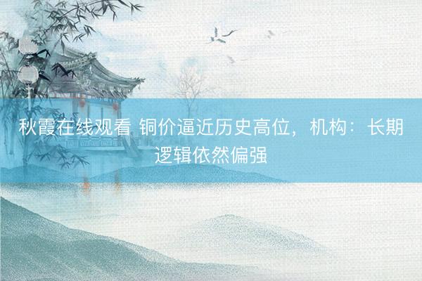 秋霞在线观看 铜价逼近历史高位，机构：长期逻辑依然偏强