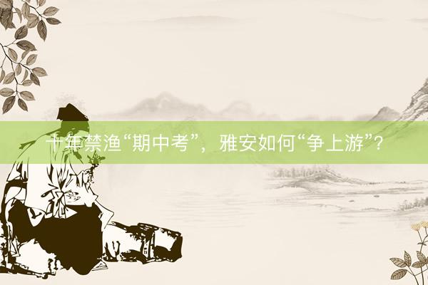 十年禁渔“期中考”，雅安如何“争上游”？