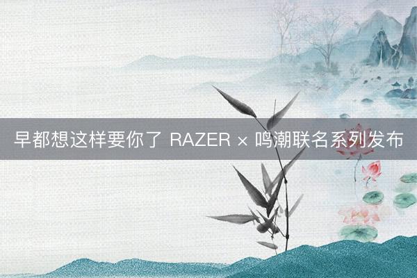 早都想这样要你了 RAZER × 鸣潮联名系列发布