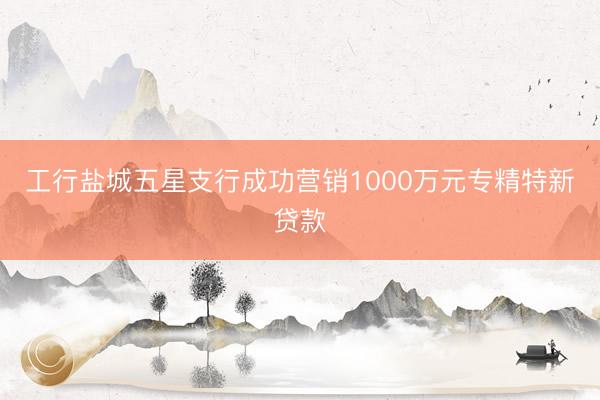 工行盐城五星支行成功营销1000万元专精特新贷款